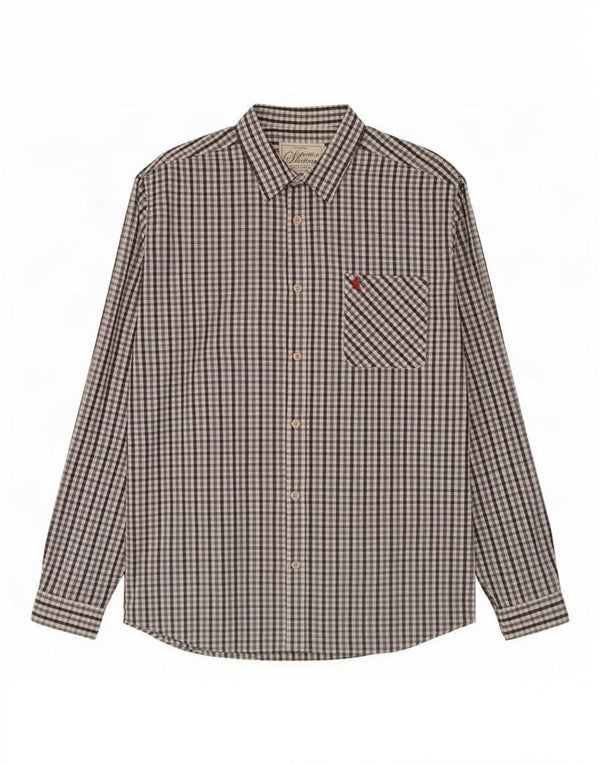 Camisa Hombre Joules XL Algodón Vichy Azul