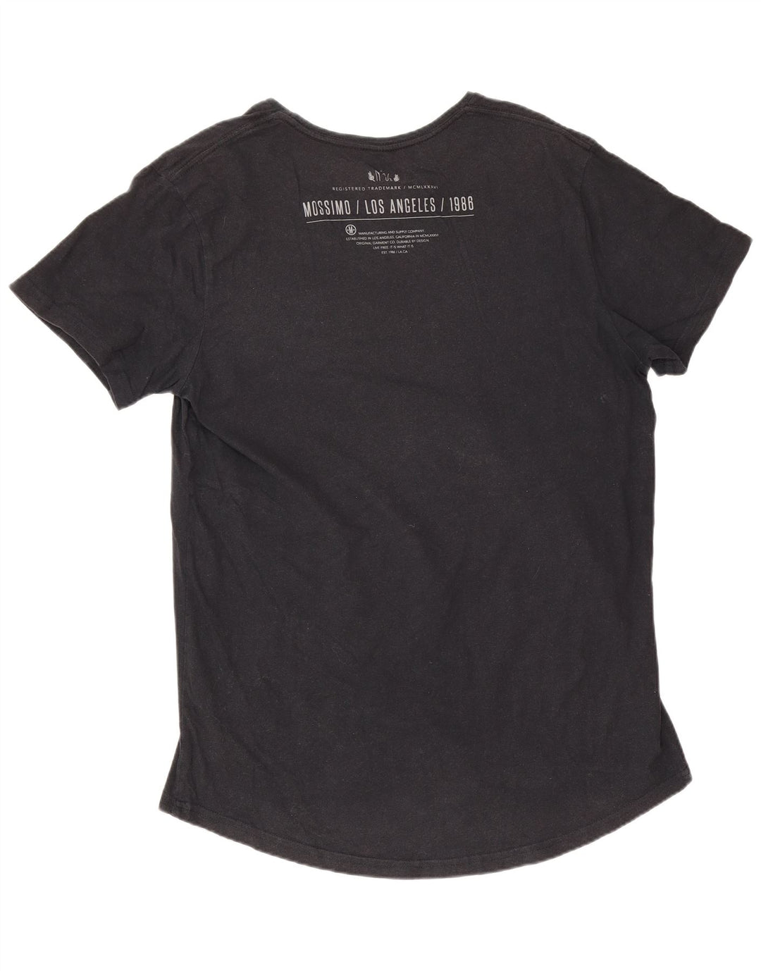 Mossimo Mens Los Angeles Graphic Camiseta Top Medium Negro Algodón