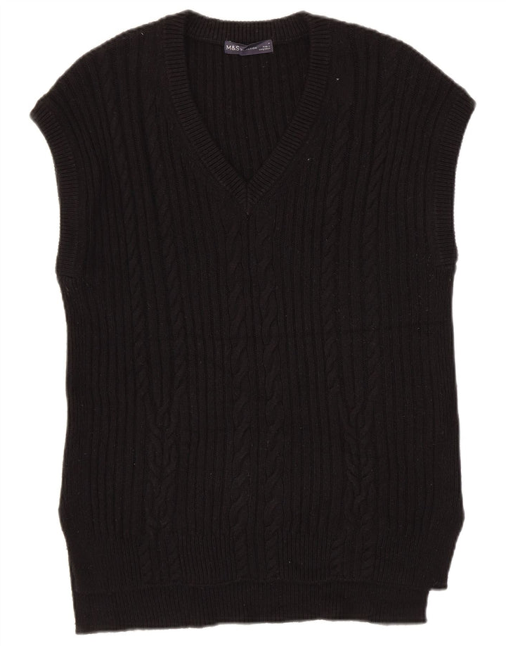 Marks & Spencer - Camiseta sin mangas para hombre, talla mediana, algodón negro