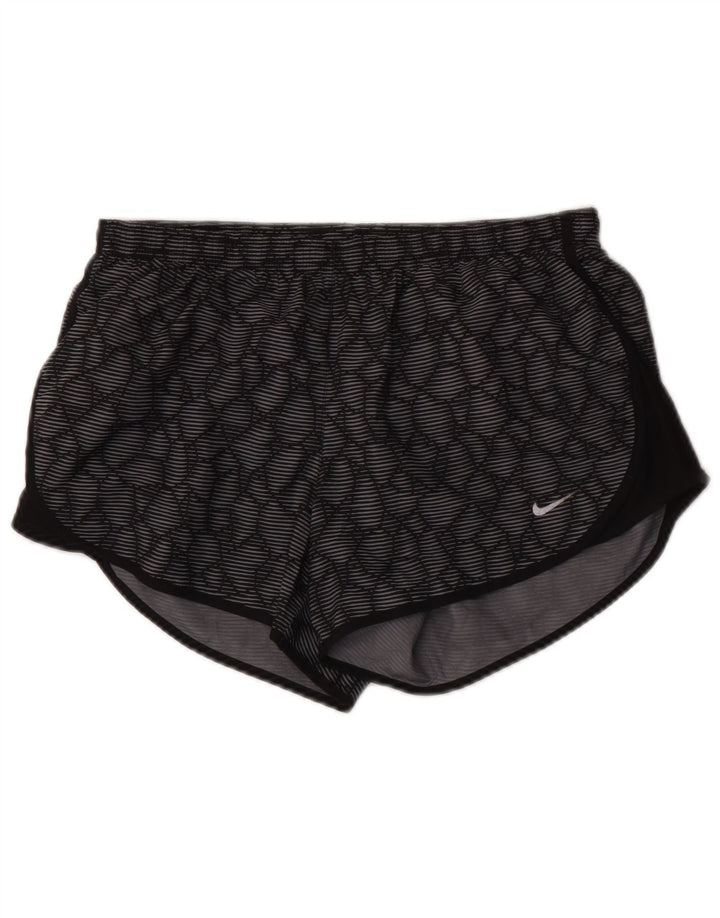 Nike - Pantalones cortos deportivos Dri Fit para mujer, talla 10, poliéster geométrico gris pequeño