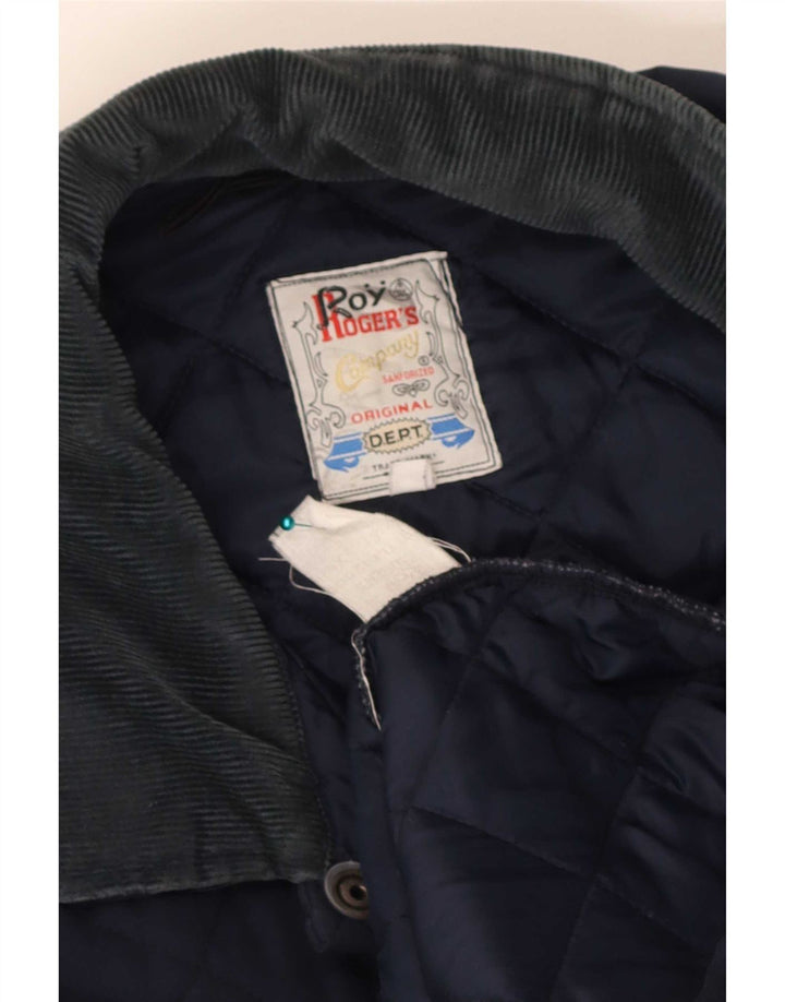 Roy Rogers Chaqueta acolchada para hombre UK 42 XL Azul marino