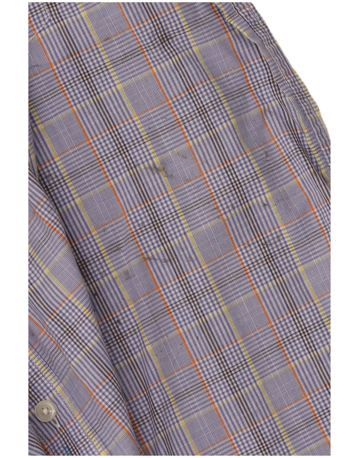 Eddie Bauer Camisa Hombre XL Algodón A Cuadros Azul