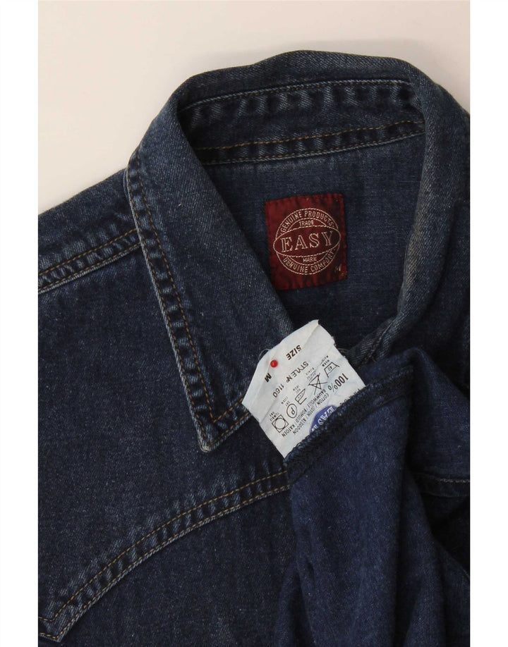 Camisa Vaquera Easy Hombre Algodón Azul Marino Medio
