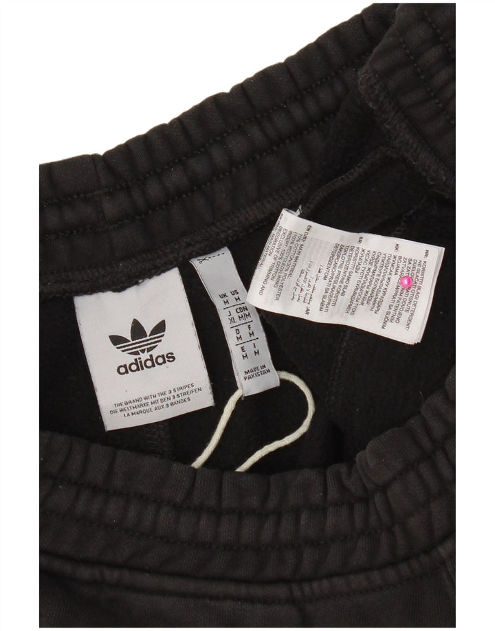 Adidas - Pantalones cortos deportivos para hombre, algodón negro mediano