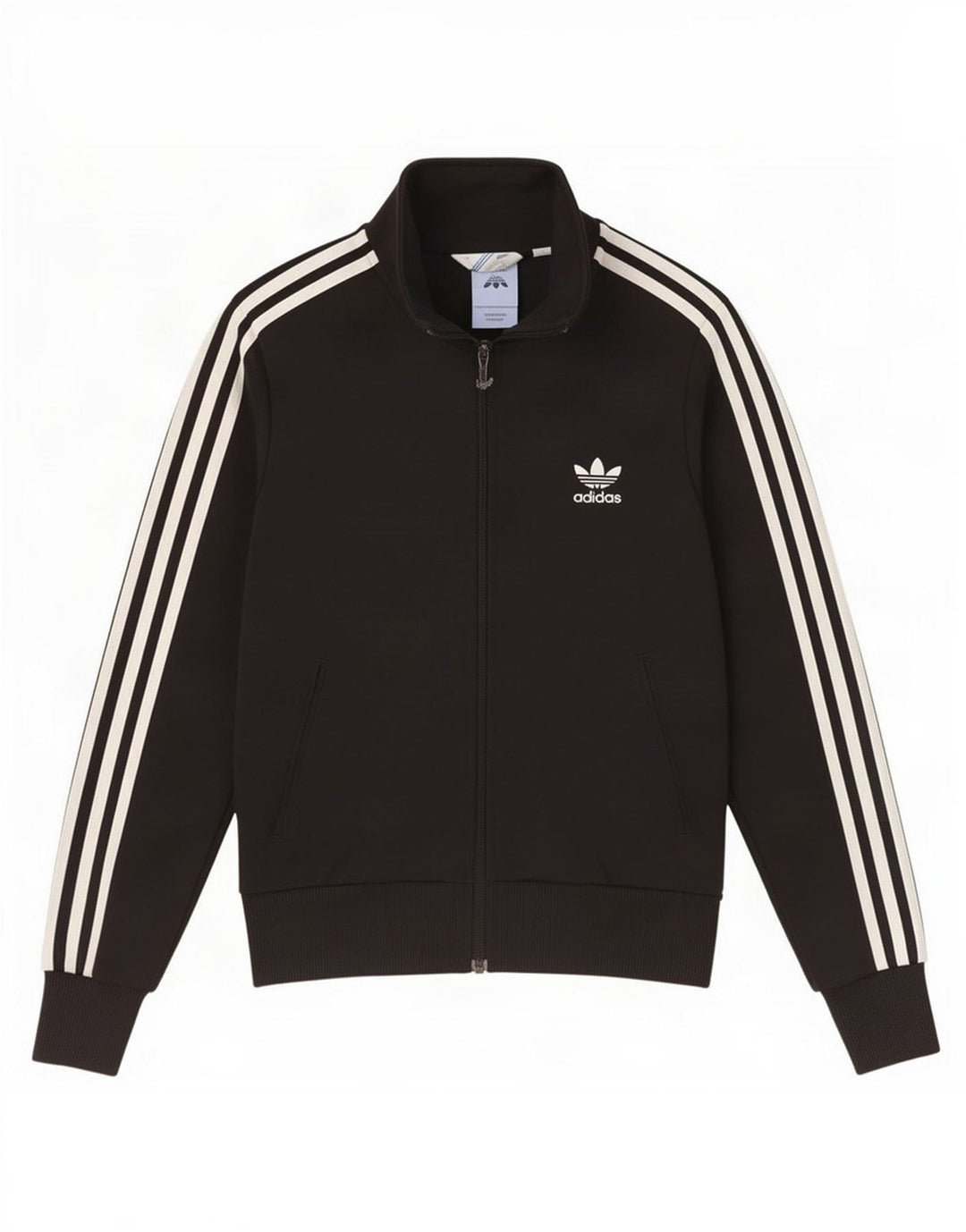 Adidas Mujer Gráfico Chándal Top Chaqueta IT 40 Pequeño Negro
