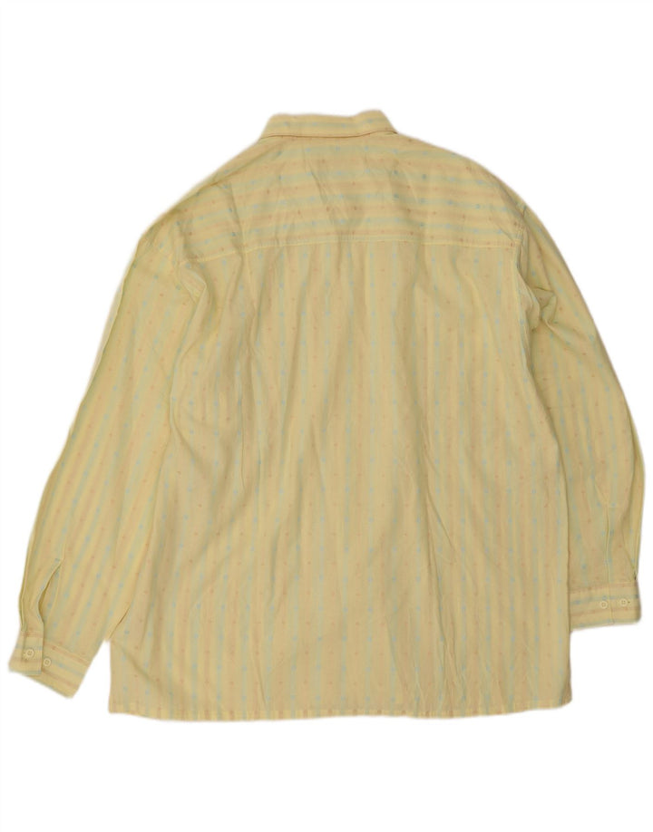 Al Bright Camisa para hombre Talla 43 Grande Rayas amarillas