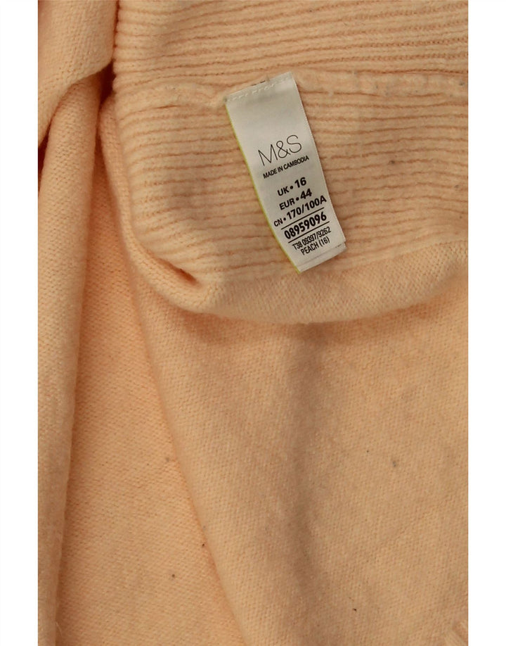Marks & Spencer Suéter con Cuello Alto para Mujer UK 46 Grande Rosa