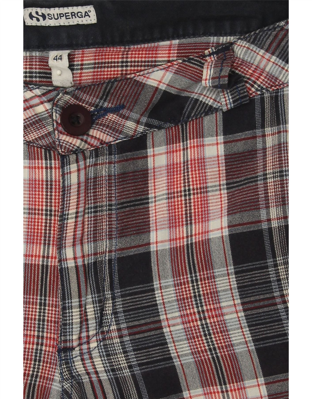 SUPERGA Womens Chino Shorts IT 44 Medium W30  Multicoloured Check Cotton Vintage Superga and Second-Hand Superga from Messina Hembry 