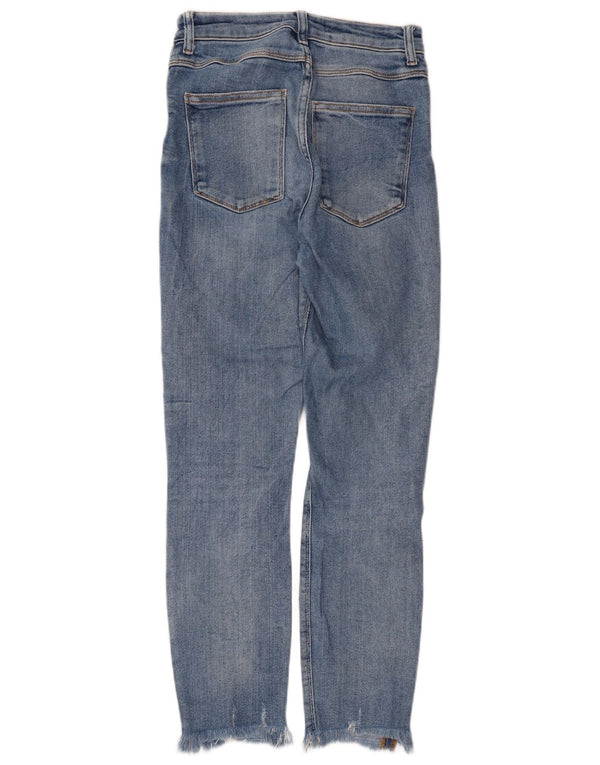 Zara Jeans Slim Desgastados para Mujer EU 38 Small W28 L26 Azul