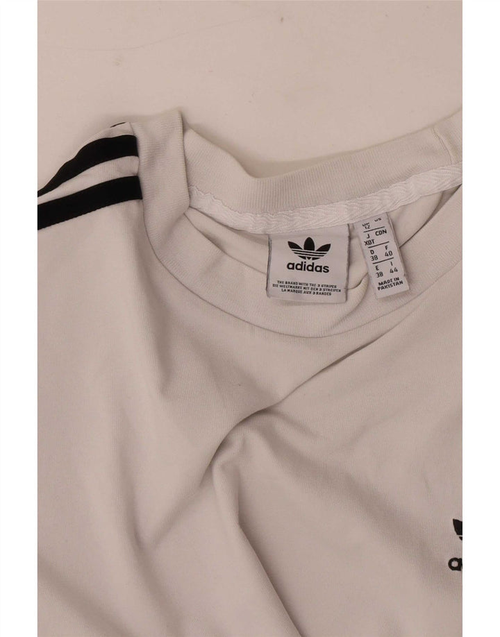 Adidas - Camiseta de manga larga para mujer, talla 40, talla M, color blanco