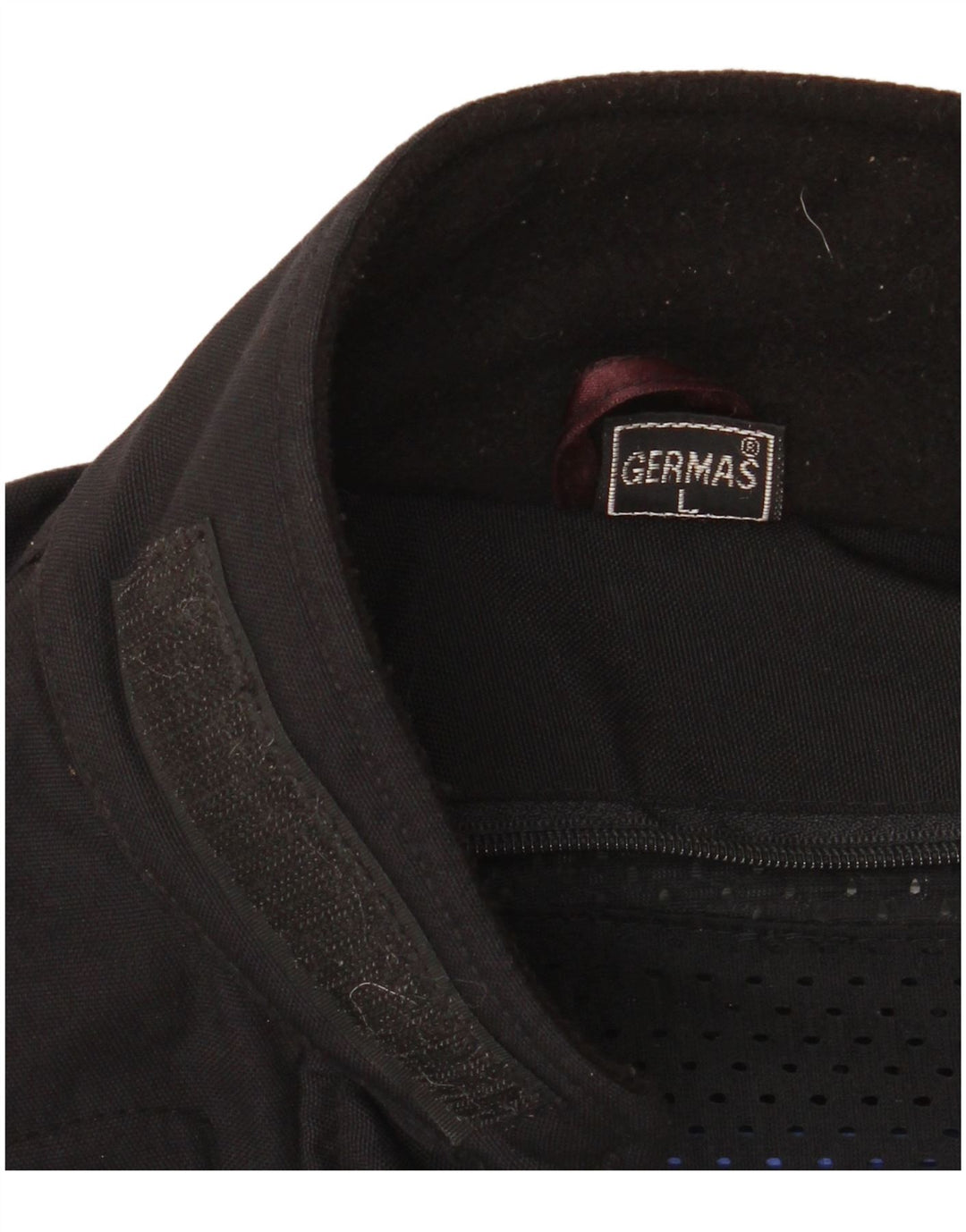 Vintage hombres Racer chaqueta Reino Unido 40 grande negro colorblock