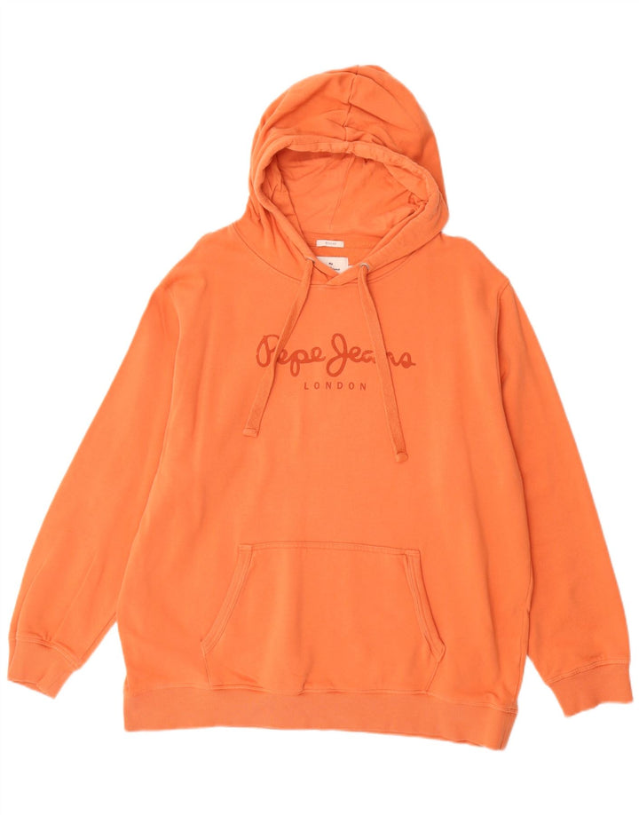PEPE JEANS Jersey con capucha gráfico para hombre 2XL Algodón naranja
