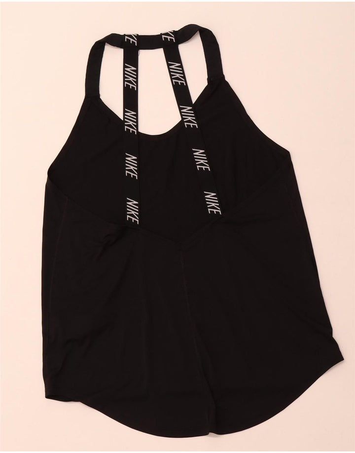 NIKE Camiseta sin mangas Dri Fit holgada con gráfico para mujer, talla 40, talla M, color negro