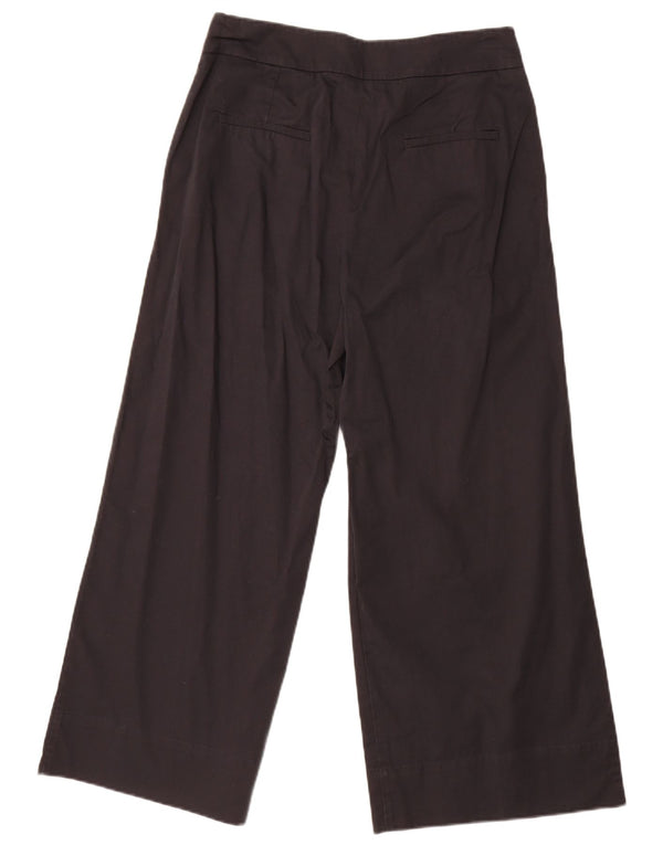 Marella Pantalones Cortos De Pierna Ancha para Mujer UK 10 Small W30 L26 Algodón Negro