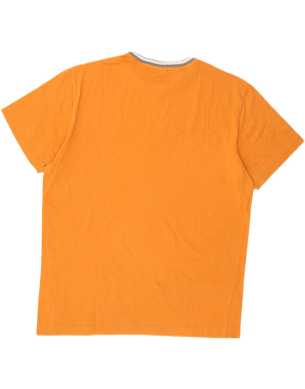 ASICS Mens Graphic T-Shirt Top Large Orange Cotton