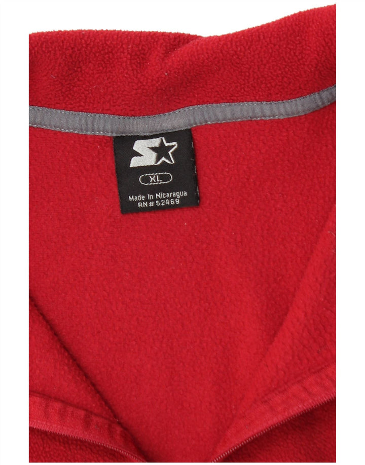 STARTER Jersey Polar Hombre con Cremallera y Cuello XL Rojo