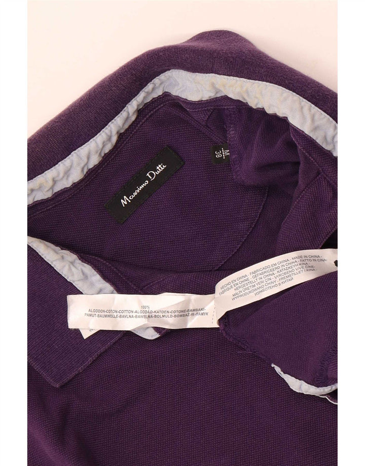 Polo Massimo Dutti Hombre Algodón Morado Medio