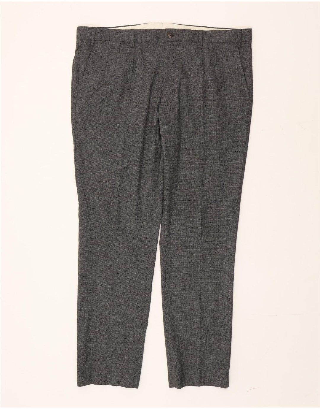 Marks & Spencer Pantalones chinos ajustados para hombre W38 L31 Poliéster gris