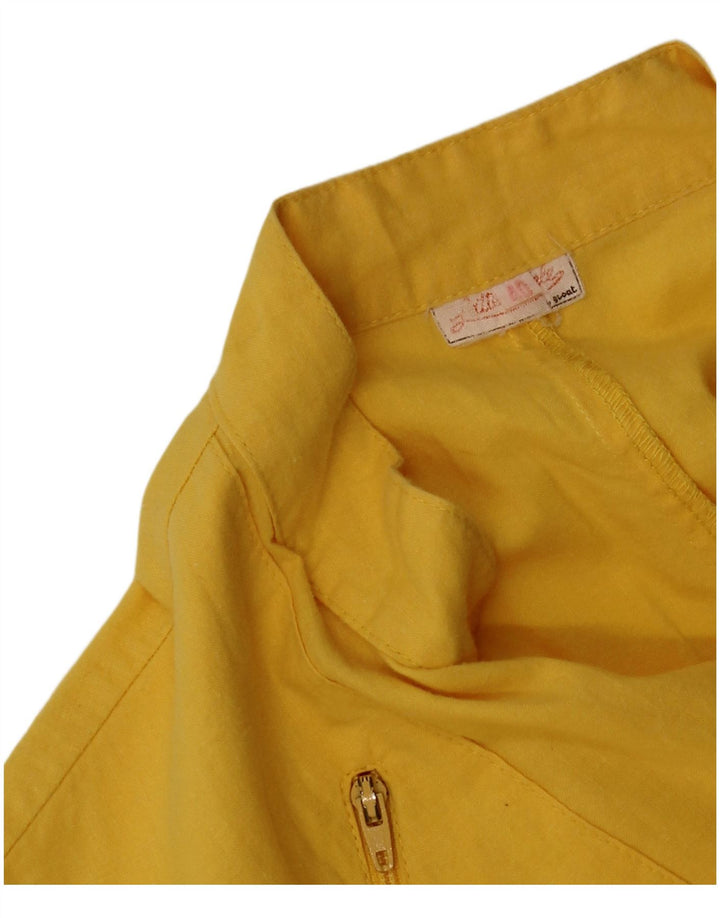 Mono vintage sin mangas para mujer IT 40 Pequeño Amarillo