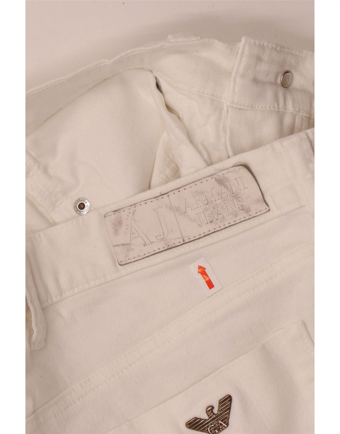 Vaqueros Armani Mujer Regular Rectos W29 L30 Algodón Blanco