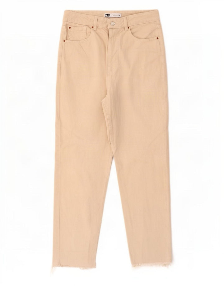Zara Jeans Cónicos Para Mujer EU 40 Medium W30 L27 Beige