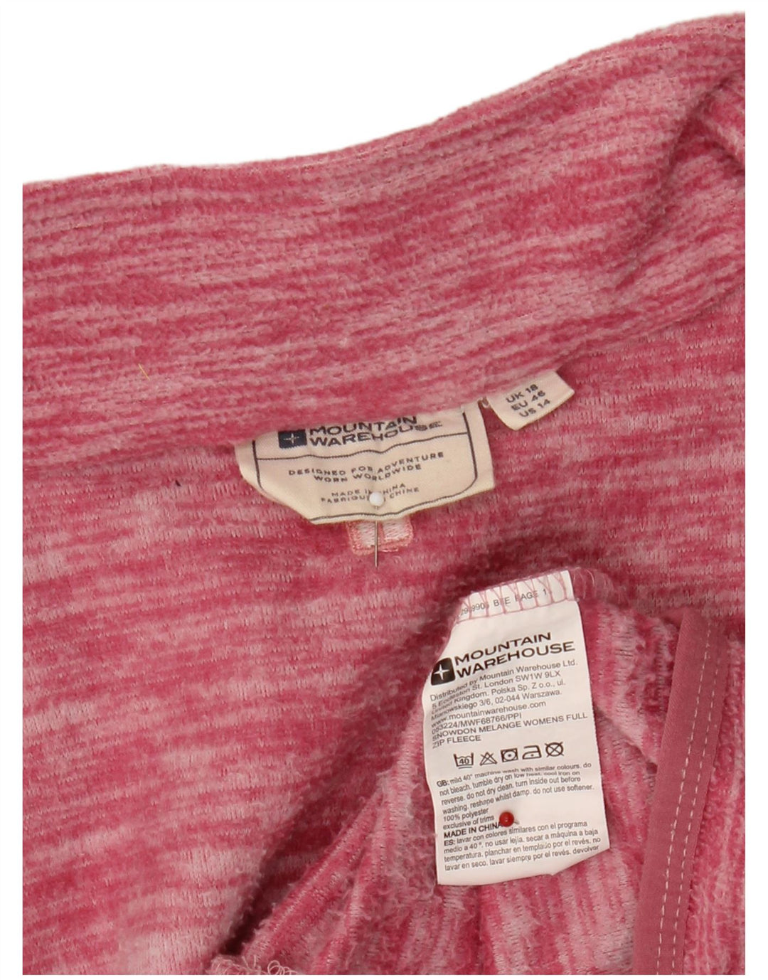 Chaqueta polar para mujer Mountain Warehouse ES 40 XL Poliéster moteado rosa