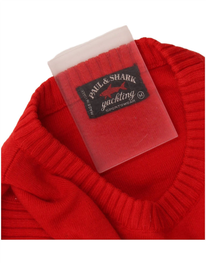 PAUL & SHARK Jersey Yachting con Cuello Redondo para Hombre Lana Virgen Roja Mediana