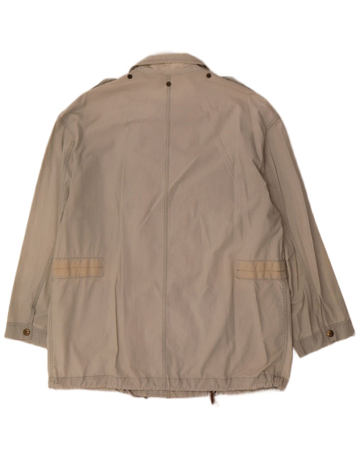 Vintage hombres chaqueta militar Reino Unido 38 algodón beige medio