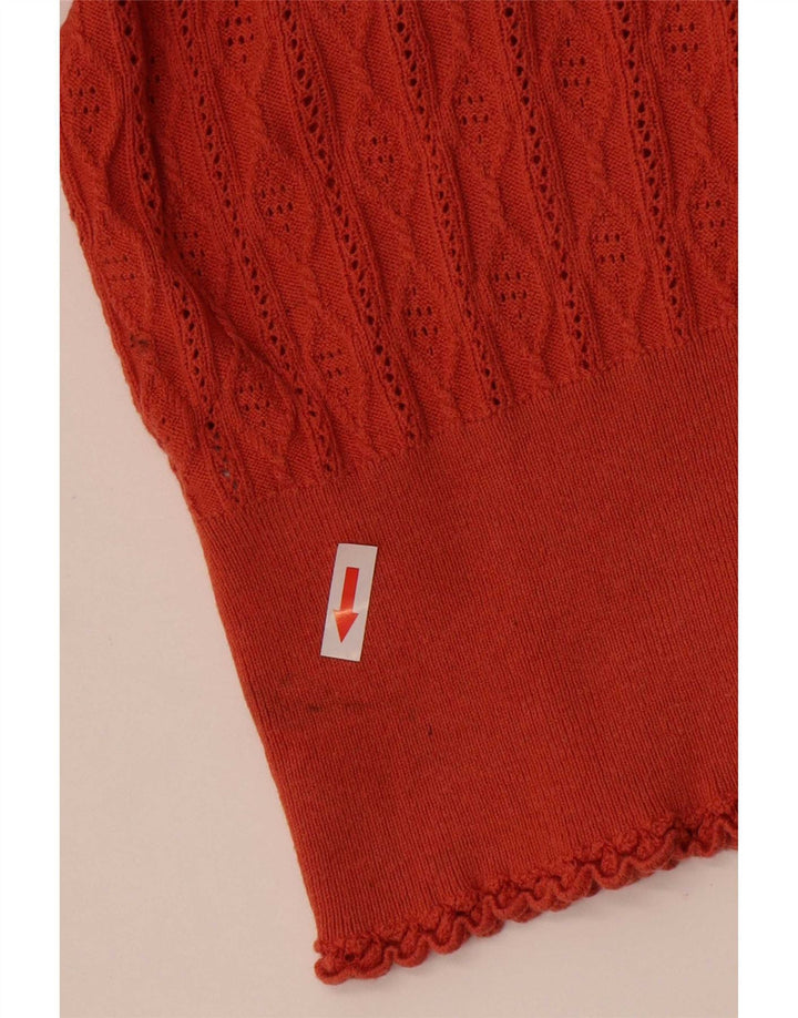 Oasis Suéter tipo cárdigan extragrande para mujer UK 44 Algodón naranja mediano