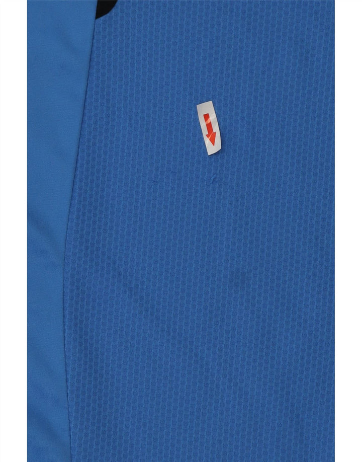 Adidas Hombre Climacool Camiseta Top Grande Azul Colorblock Poliéster