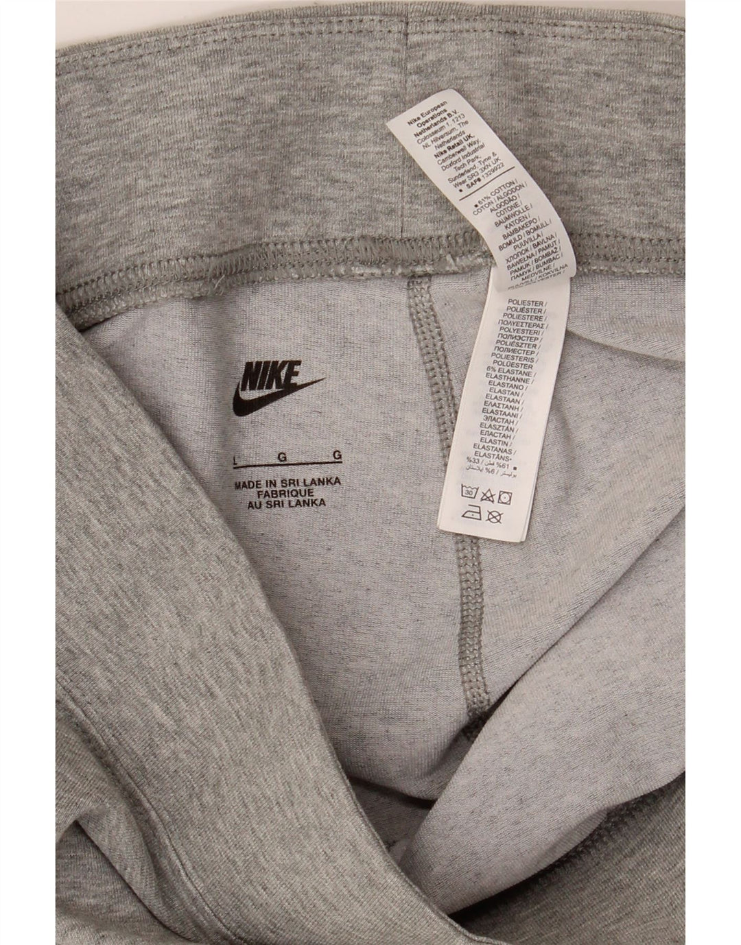 NIKE Leggings gráficos para mujer UK 44 Algodón gris grande