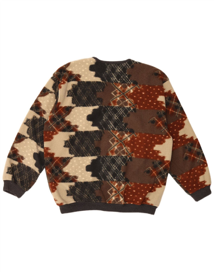 Chaqueta polar vintage para hombre IT 50 Poliéster geométrico multicolor medio