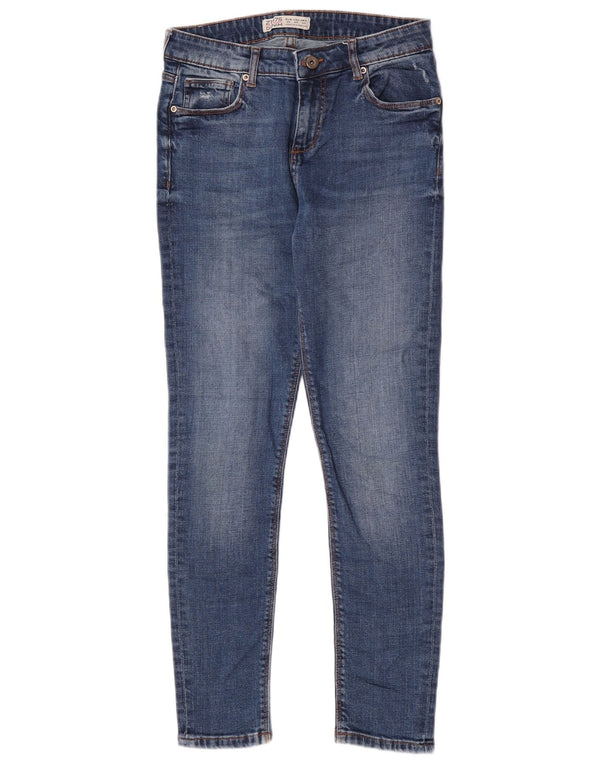 Zara Vaqueros Pitillo Mujer EU 40 Mediano W30 L27 Algodón Azul