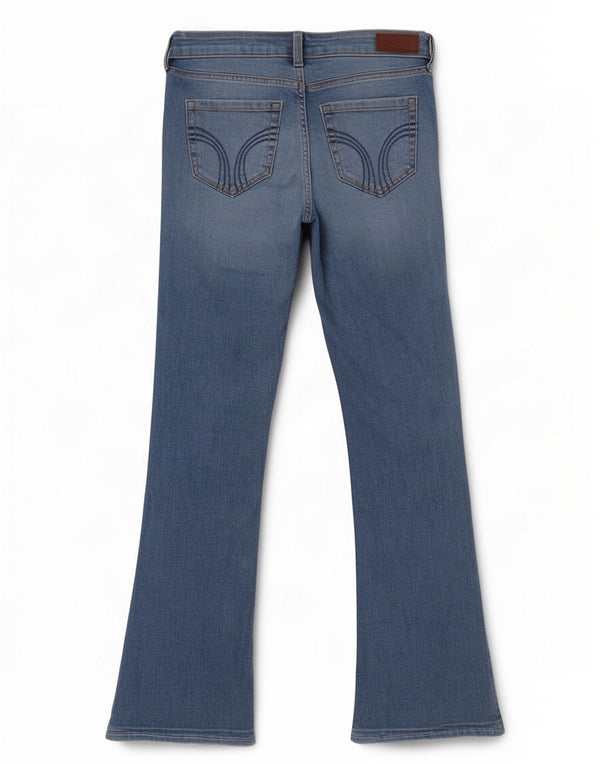 Hollister Jeans Bootcut de Cintura Baja para Mujer US 6 Medium W28 L30 Algodón Azul