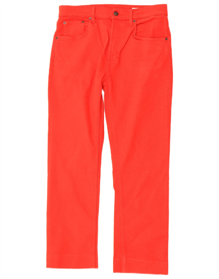 Zara Jeans Rectos Mujer EU 40 Medium W30 L27 Algodón Rojo