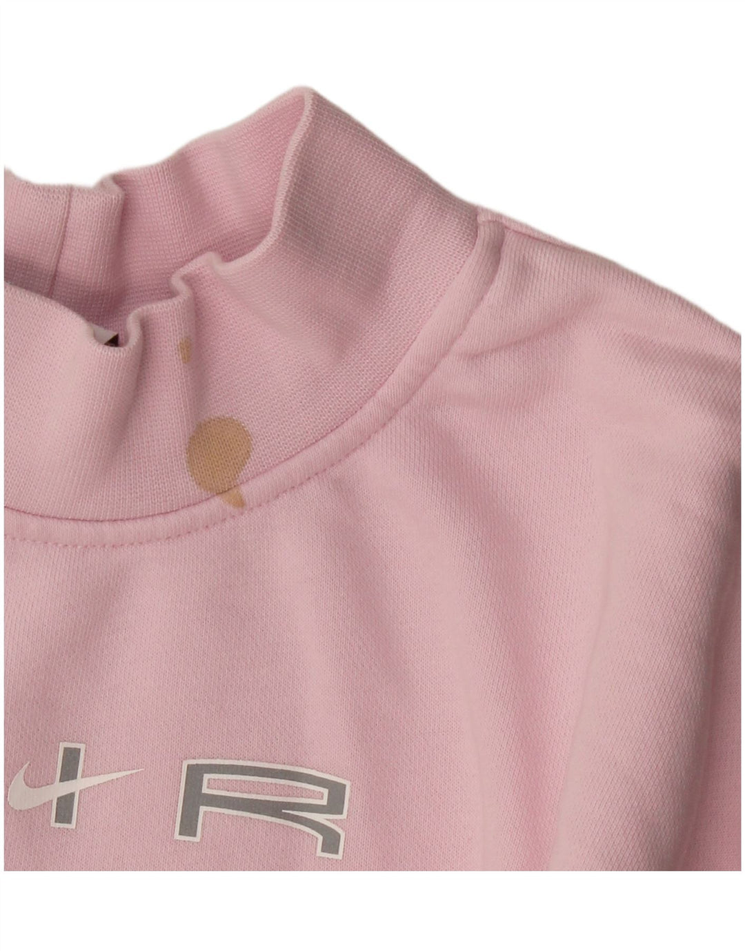 Nike - Sudadera corta con gráfico extragrande para mujer, talla 40, color rosa mediano