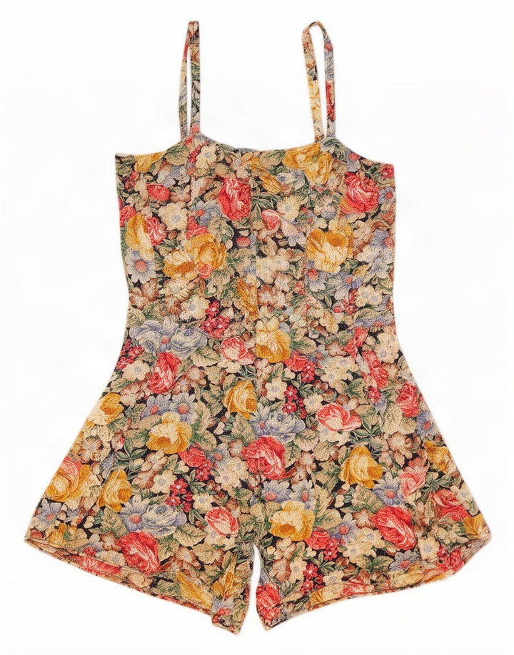 Mono corto vintage para mujer IT 44 Medio multicolor floral
