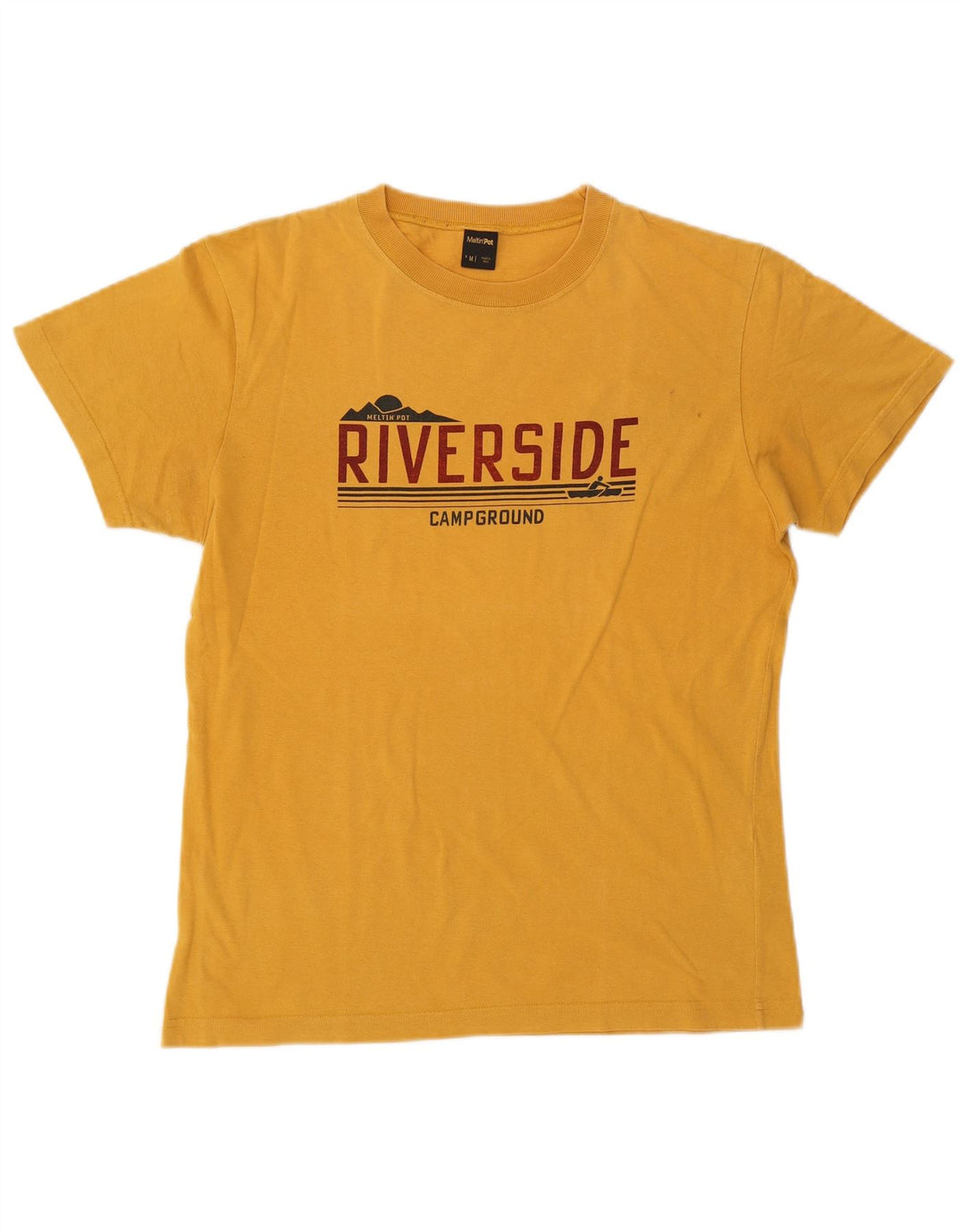 Meltin' Pot Camiseta gráfica para hombre Top Algodón amarillo medio