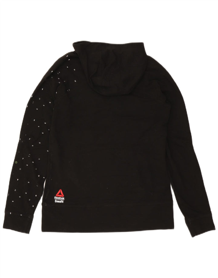 Reebok Hombre Graphic Sudadera con capucha Jumper Medium Negro Poliéster