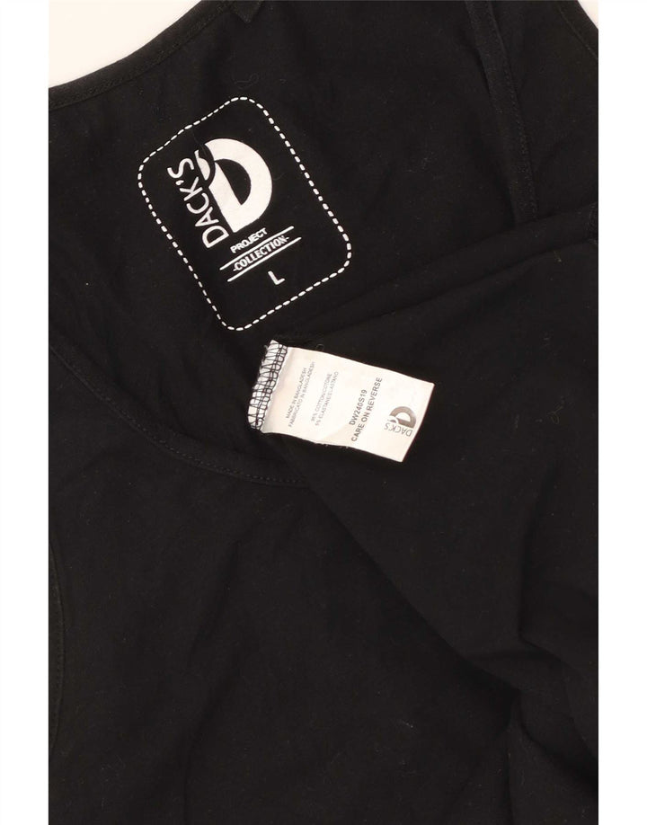 Dack's Camiseta sin mangas para mujer UK 44 Grande Algodón negro