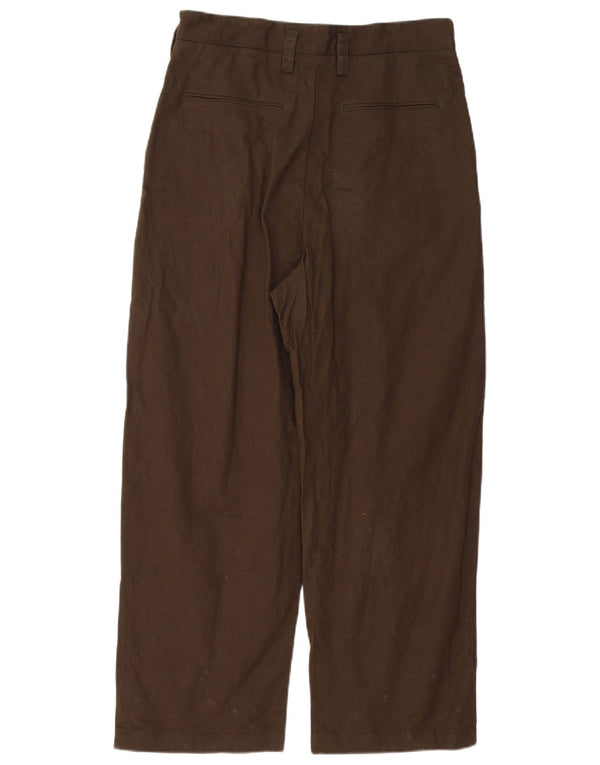 Zara Mens Loose Fit Chino Pantalones EU 38 Small W30 L28 Caqui Algodón