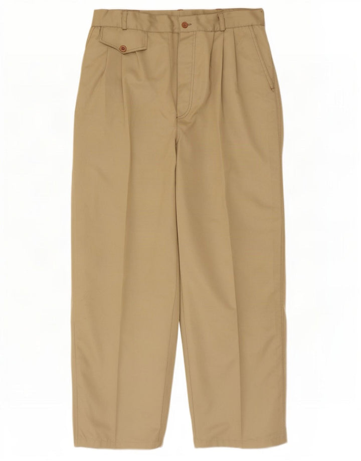 Vintage hombres pegados pantalones chinos W32 L28 Beige