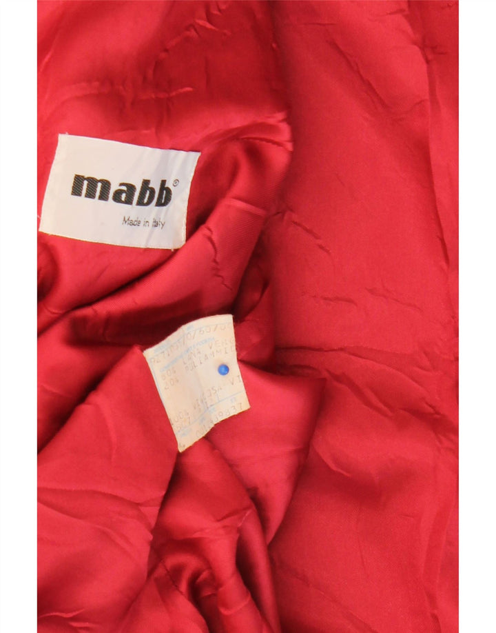 mabb Abrigo extragrande con doble botonadura para mujer UK 18 XL Lana roja