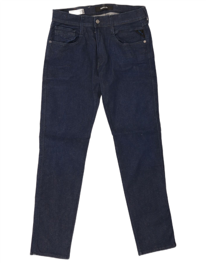 REPLAY Vaqueros Anbass Slim para Hombre W31 L30 Algodón Azul Marino