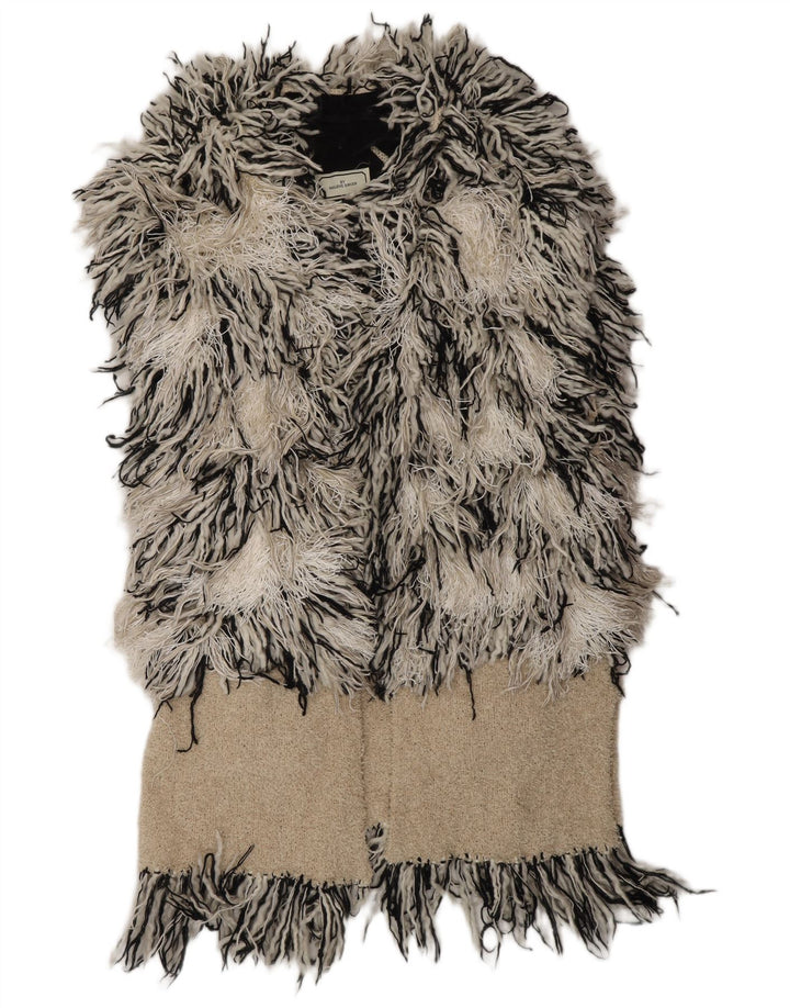 MALENE BIRGER Suéter cárdigan para mujer UK 10 Small Off White Bohemian