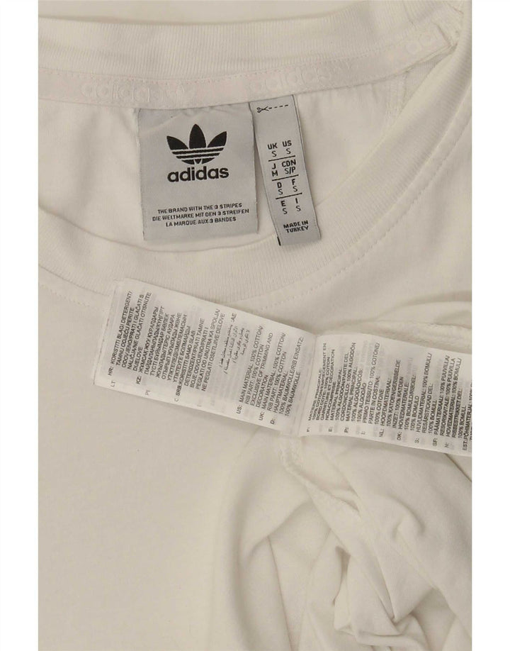 Adidas Hombre Camiseta Top Small Blanco Algodón