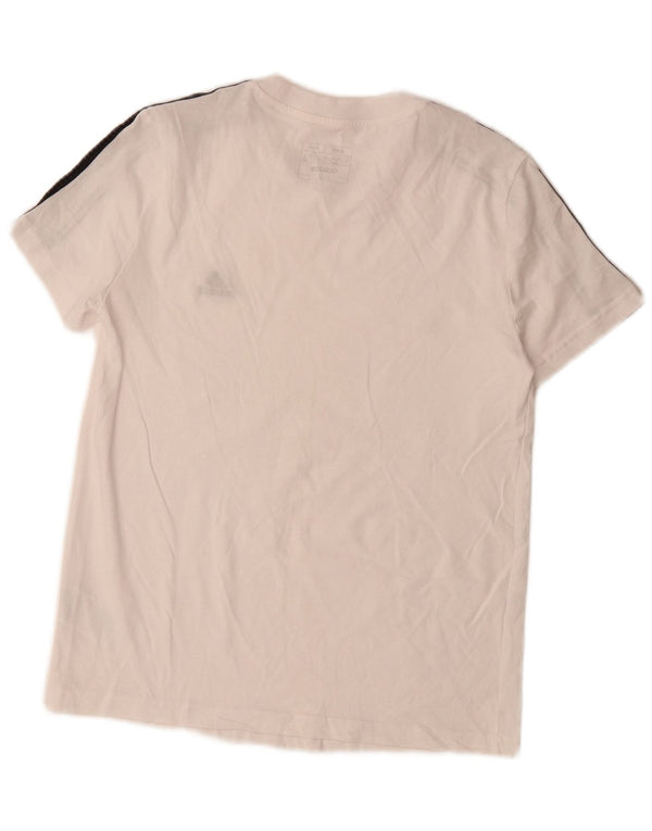 Adidas Camiseta Slim Fit para Mujer UK 12/14 Medium Blanco Algodón