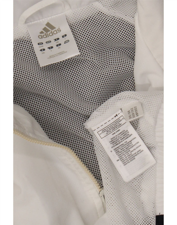 Adidas - Chaqueta de chándal para hombre, talla 42/44, poliéster, color blanco