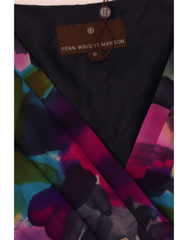 Fenn Wright Manson Vestido tubo para mujer UK 10 Small Multicolor Tie Dye
