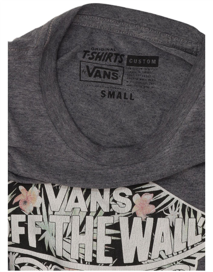 VANS Camiseta gráfica de ajuste personalizado para hombre Top pequeño de algodón azul marino